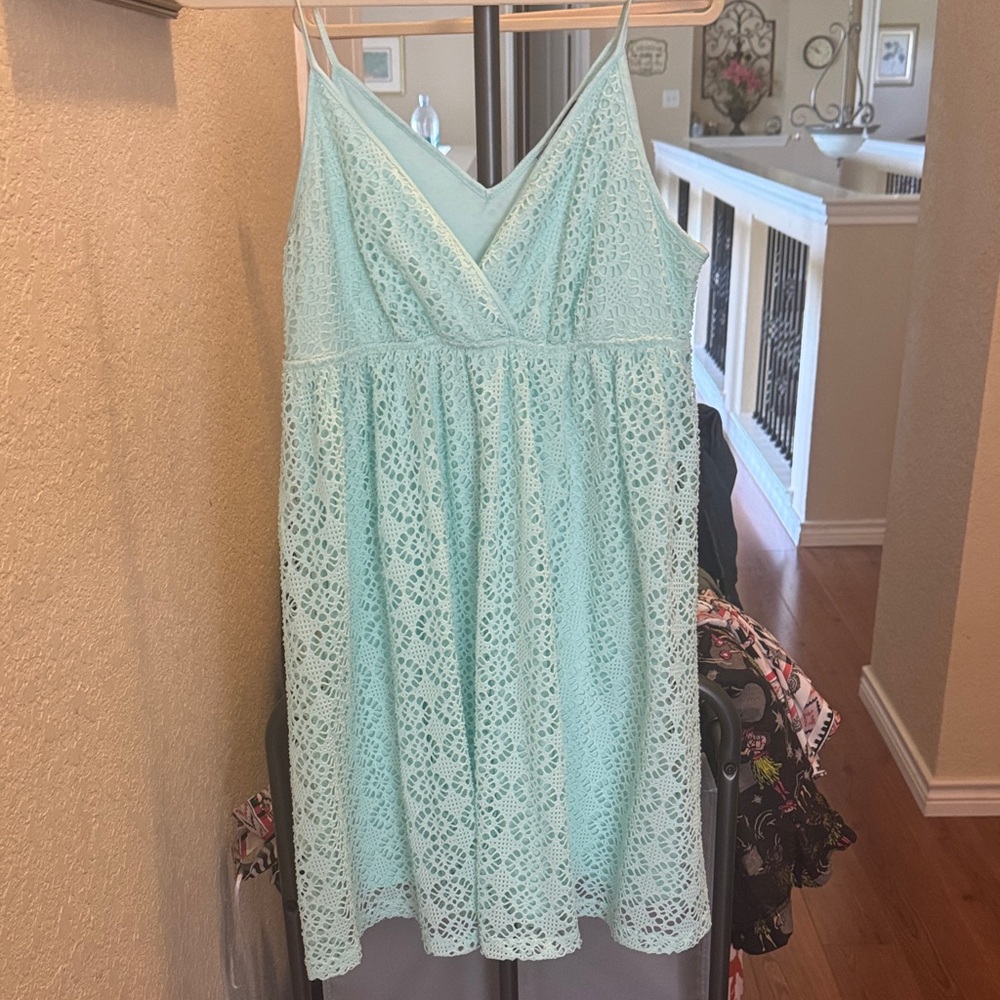 Express Light Blue Lace Dress